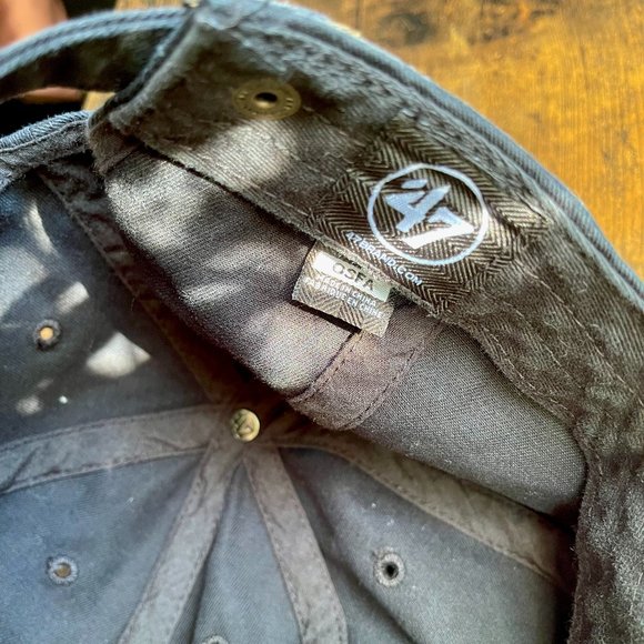 NWOT '47 "Clean Up" Adjustable All black Boston Red Sox Dad Hat - Picture 4 of 5